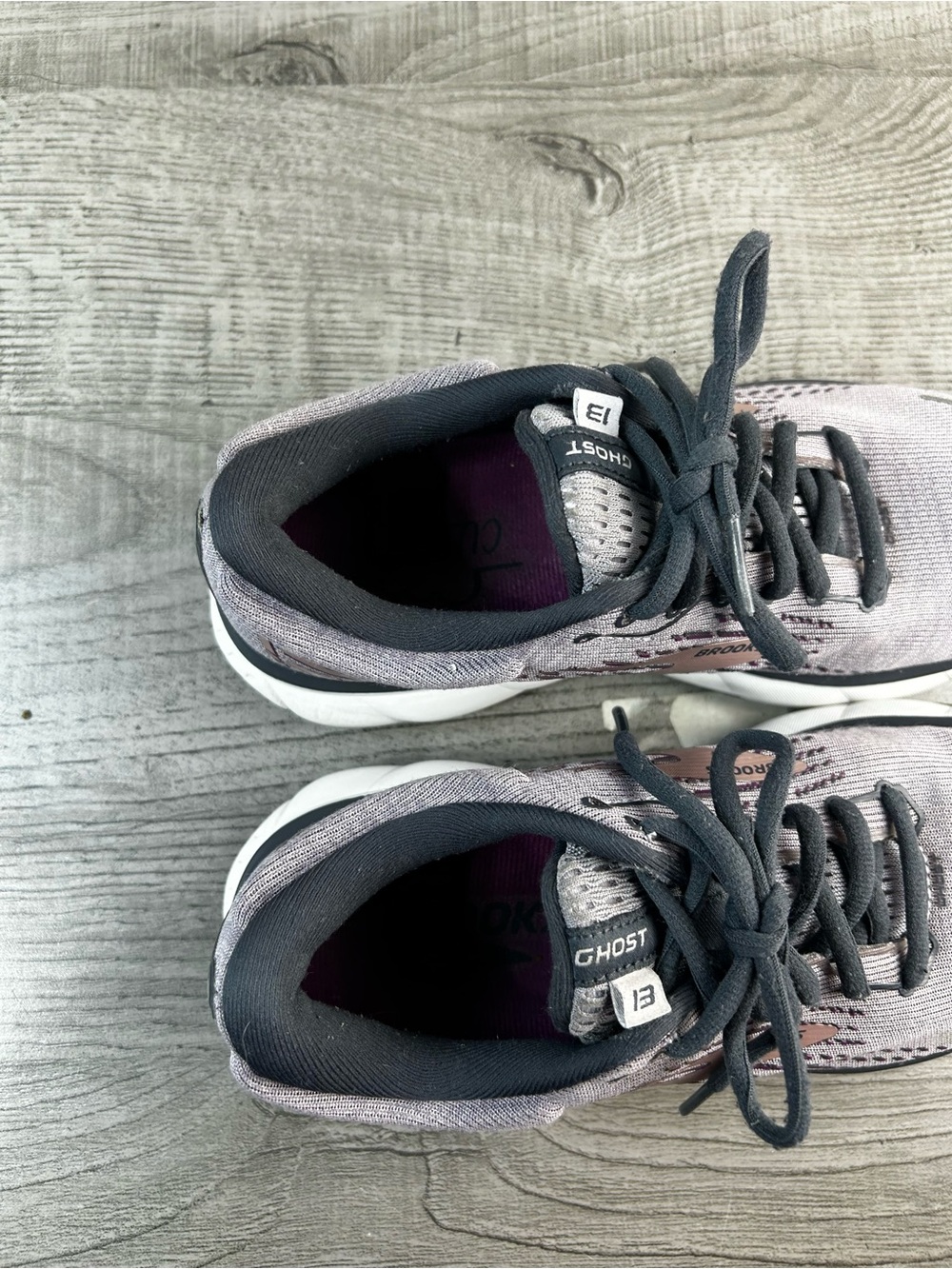 Brooks Ghost 13 Women’s Running Shoes - Lavender/Gray Size 6.5 B Athletic - Picture 10 of 14